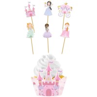 Set di 12 decorazioni per cupcake - Bella principessa