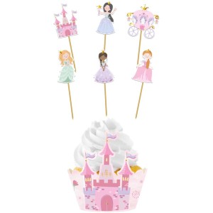 Set di 12 decorazioni per cupcake - Bella principessa