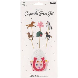 Set di 12 decorazioni per cupcake - Cavallo Felice. n1