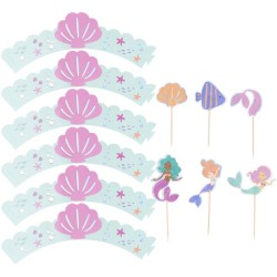 Set di 12 decorazioni per cupcake - Sirene. n1