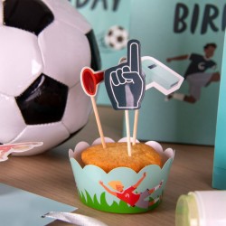 Set di 12 decorazioni per cupcake - Fantastico calcio. n2