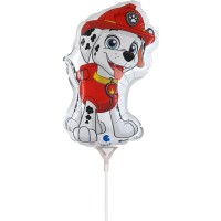 Palloncino Paw Patrol su stelo - Marcus 28 cm