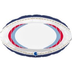 Palloncino Gigante ad Elio in Alluminio - Rugby 50 cm. n1