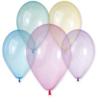 10 palloncini arcobaleno cristallo 33cm