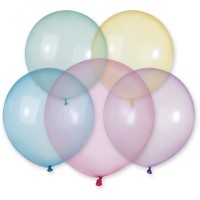 5 palloncini arcobaleno cristallo 48cm