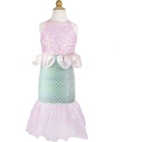 Costume da sirena con paillettes Misty Rose Taglia 7-8 anni