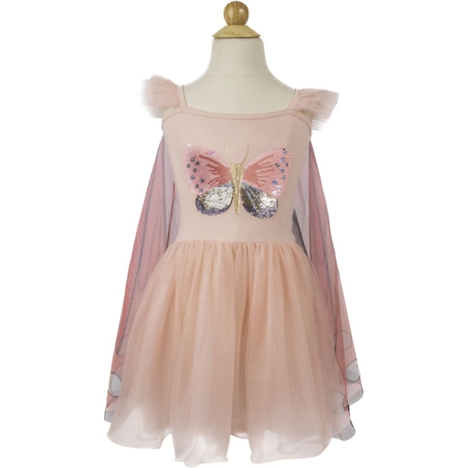 Costume Farfalla Rosa con Paillettes - Taglia 3-4 anni 