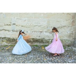 Costume da principessa in velluto blu. n6