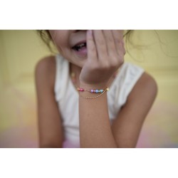 Bracciale arcobaleno dorato. n2