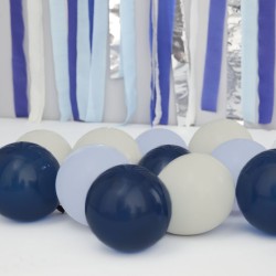 40 Palloncini Blu Navy,  Blu e Grigio - 13 cm. n1