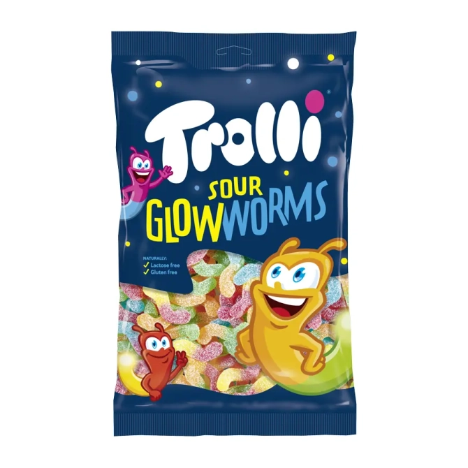 Borsa Trolli Sour Glowworms - 1kg 
