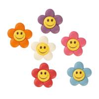 6 Piccoli Fiori Sorriso (3,5 cm) - Zucchero