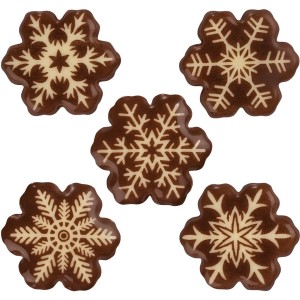 8 fiocchi di neve (2,8 cm) - Cioccolato bianco