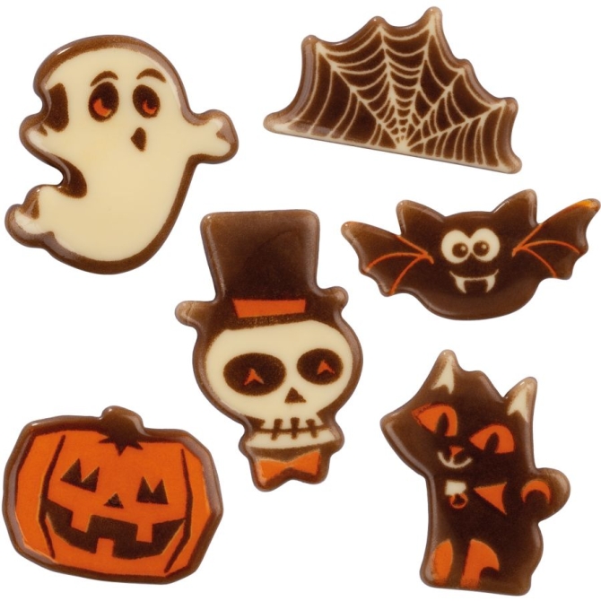 6 decorazioni per Halloween: cioccolato bianco 