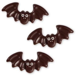 3 pipistrelli di Halloween 3D - Cioccolato fondente