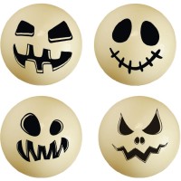 2 sfere vuote di Halloween 3D - cioccolato bianco