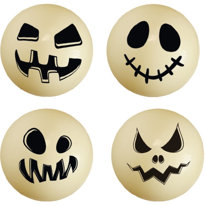 2 sfere vuote di Halloween 3D - cioccolato bianco 