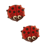 2 Piccole Coccinelle (3 cm) - Cioccolato Bianco