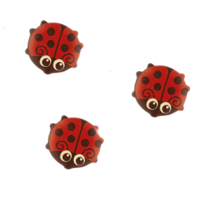 3 Mini Coccinelle (2 cm) - Cioccolato bianco