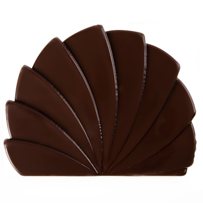 2 Punte Fan Log (9 cm) - Cioccolato Fondente 