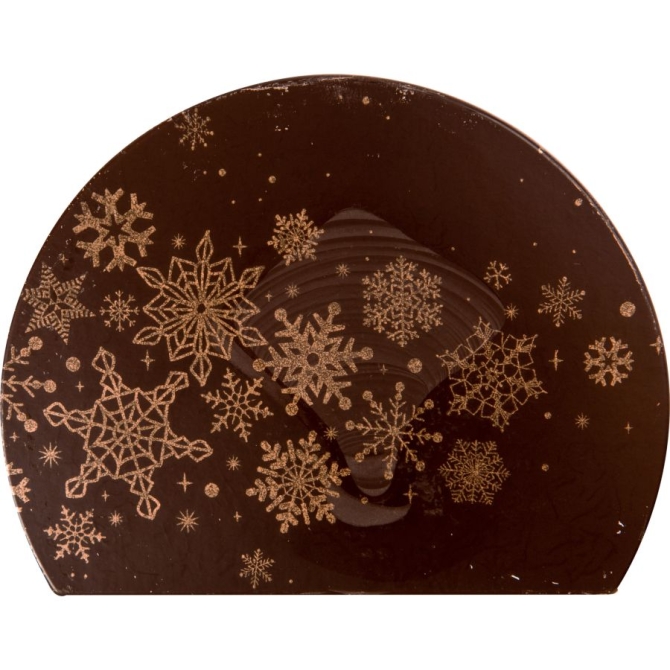 2 Punte Tronco Fiocco Di Neve 10 cm - Cioccolato Fondente 
