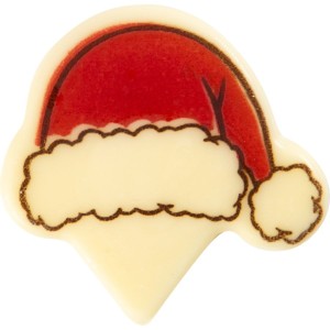 2 plettri per cappelli da Babbo Natale 3,5 cm - Cioccolato bianco