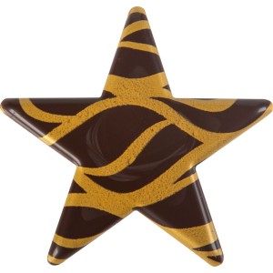 2 Stelle Onda Oro (5,5 cm) - Cioccolato Fondente