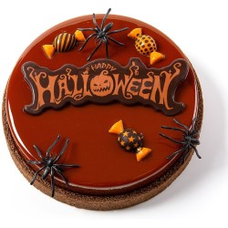 5 caramelle di Halloween 2D - Cioccolato fondente. n1