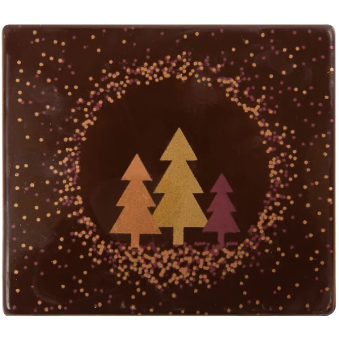 2 Punte di Tronco per Albero di Natale 9 cm - Cioccolato 