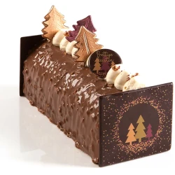 2 Punte di Tronco per Albero di Natale 9 cm - Cioccolato. n1