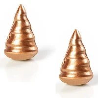 2 alberi di Natale dorati 3D (3,5 cm) - cioccolato