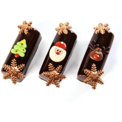 Assortimento di 6 decorazioni natalizie - Cioccolato bianco. n1