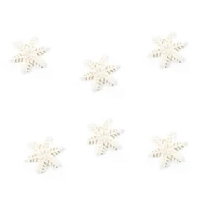 6 Fiocchi di neve piccoli (2,5 cm) - Zucchero