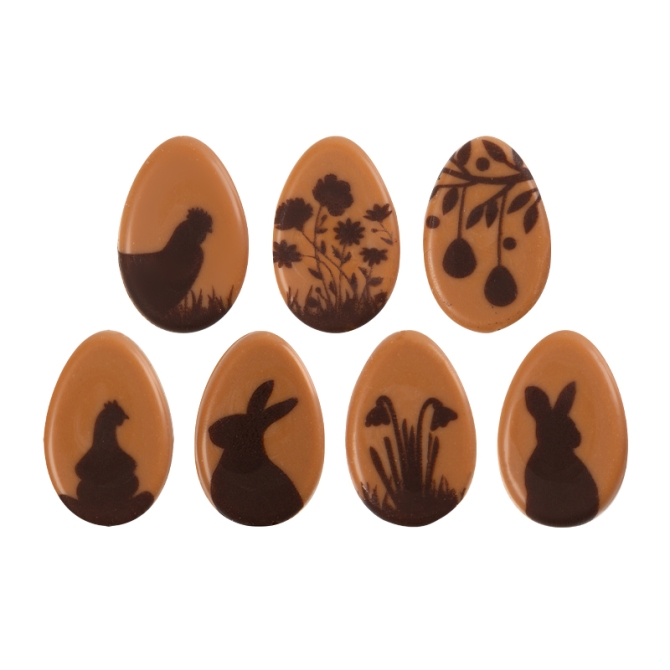 Mescolare 5 Uova di Pasqua (3 cm) - Cioccolato Fondente 