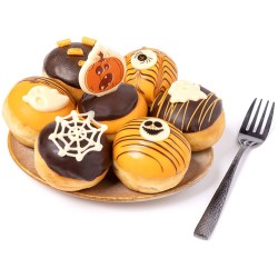 2 Picks di zucca di Halloween - Cioccolato bianco. n1