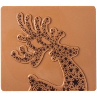 Punte di tronchetto di renna a 2 stelle (9 cm) - Cioccolato Caramello