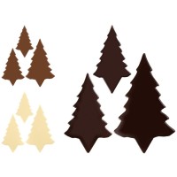 Set di 3 alberi di Natale - Cioccolato al latte