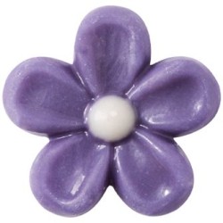 6 Mini Fiori Viola  2, 2 cm - Cioccolato Bianco. n1