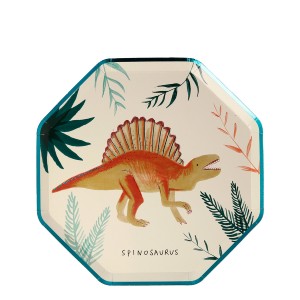 Piatti di carta per il compleanno dei bambini dinosauri - Annikids