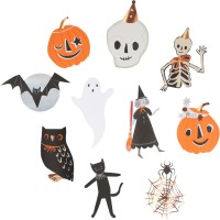 25 adesivi pretagliati con motivo Halloween