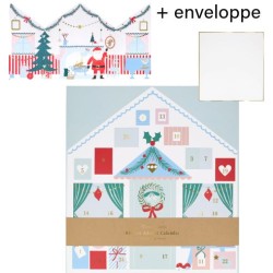 Calendario dell Avvento dello Chalet di Babbo Natale - Con adesivi. n7