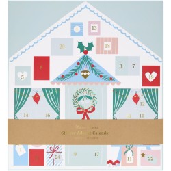 Calendario dell Avvento dello Chalet di Babbo Natale - Con adesivi. n8