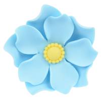 1 fiore di Nasturzio blu 3D (4 cm) - Zucchero