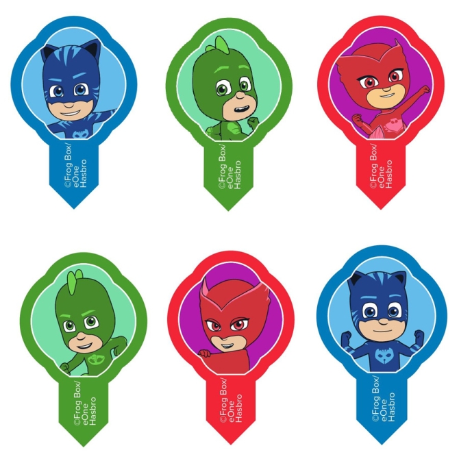 6 pastiglie Azyme dei PJ Masks 