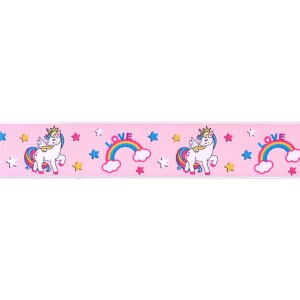 Nastro Per Torta Unicorno Rosa (4 cm - 1 m)