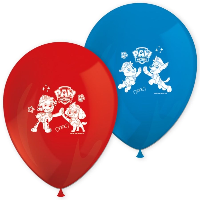 8 palloncini della squadra Paw Patrol 