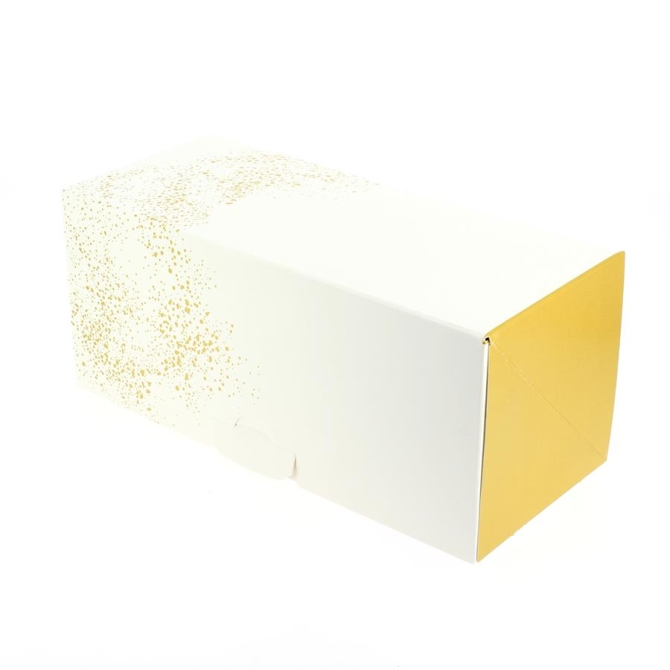 Scatola per Tronchetto di Natale Gold - 25 cm 