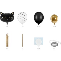 Kit arco per palloncini di Halloween gatto nero. n1