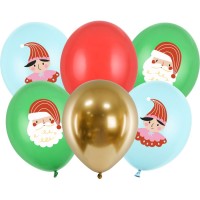 Bouquet 6 Palloncini - Babbo Natale