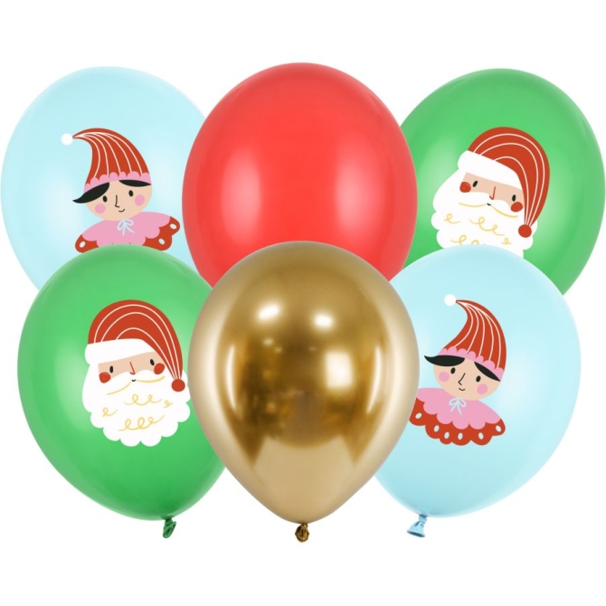 Bouquet 6 Palloncini - Babbo Natale 